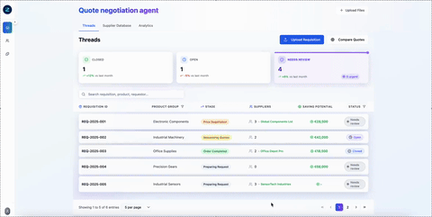 Quote Negotiation agent demo animation